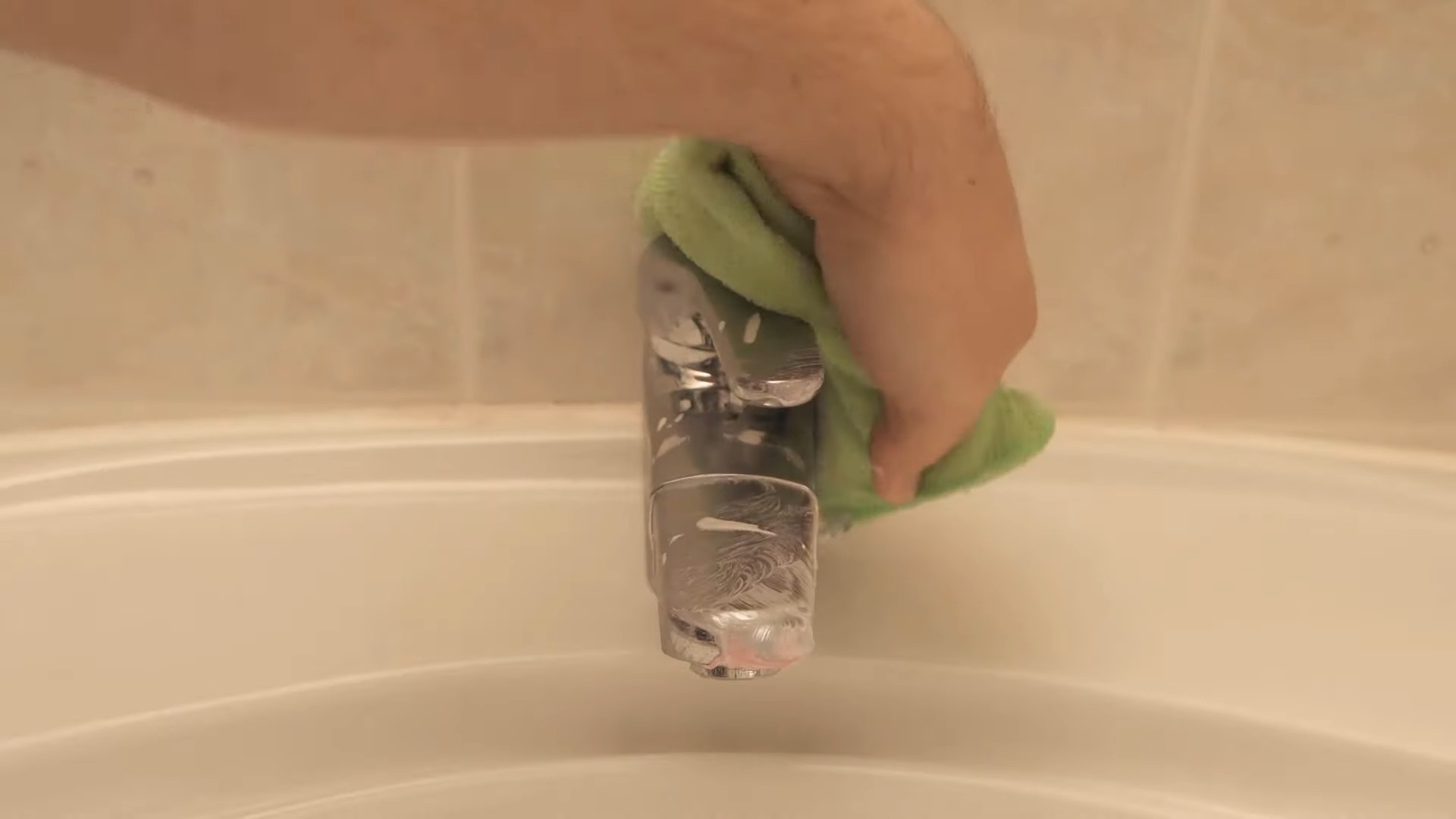 Cleaning faucets with toothpaste
